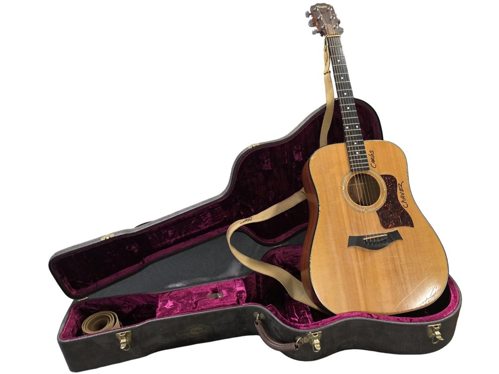 Taylor Model 510 Acoustic Guitar Signed by Carlos Chavez w/ Taylor Guitar Case