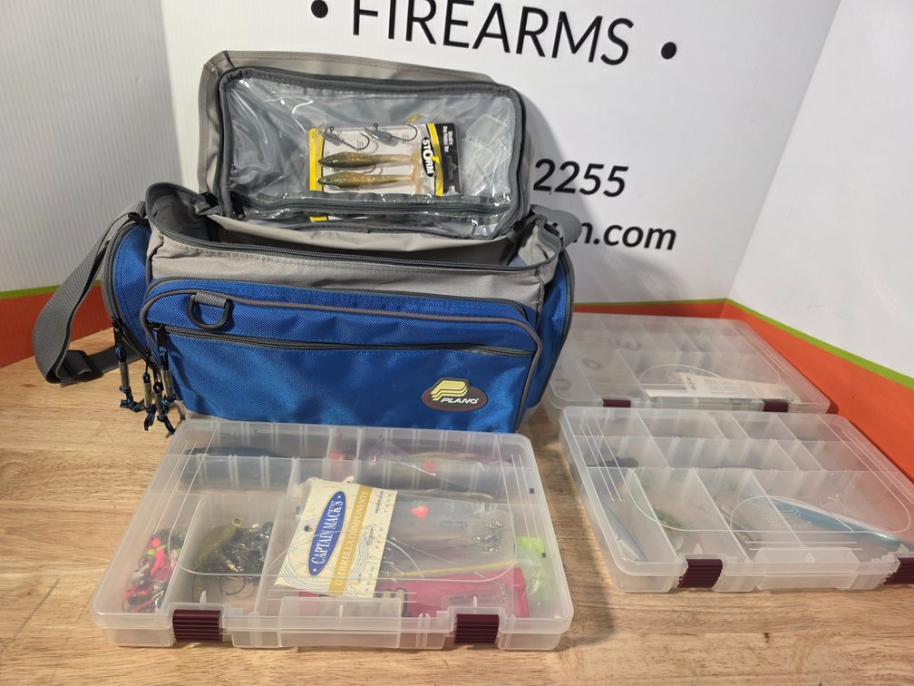 Soft-Sided Plano Tackel Bag w/ Assorted Bait and Tackel