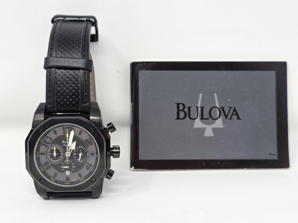 Bulova Marine Star Chronograph Wristwatch – Model 98B151 - We cannot confirm authenticity