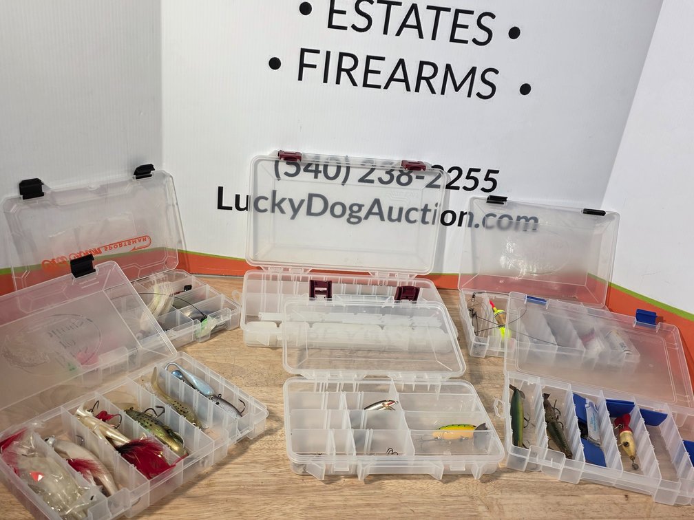 Tackle Boxes with Bait and Lures