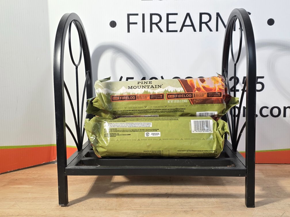 (3) Pine Mountain FireLogs in Metal Wood Stand