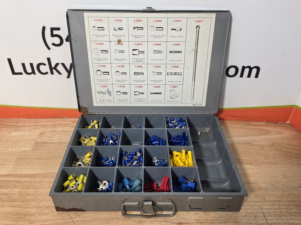 Electrical Connector Assortment w/ Metal Storage Box