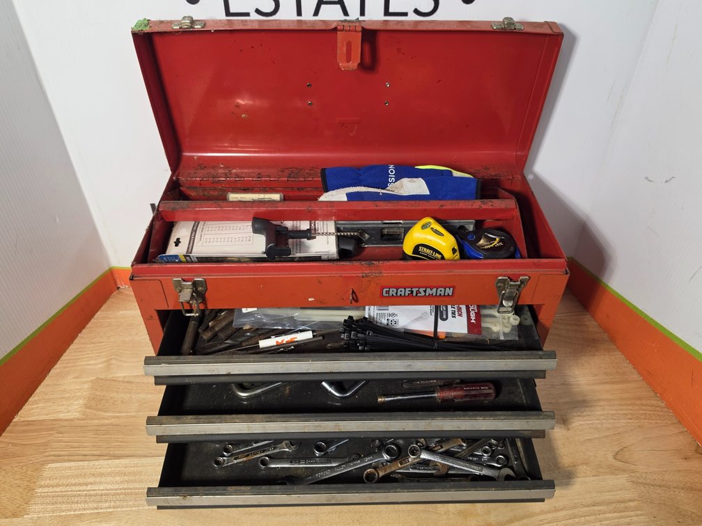 Craftsman 3 Drawer Metal Toolbox w/ Tools