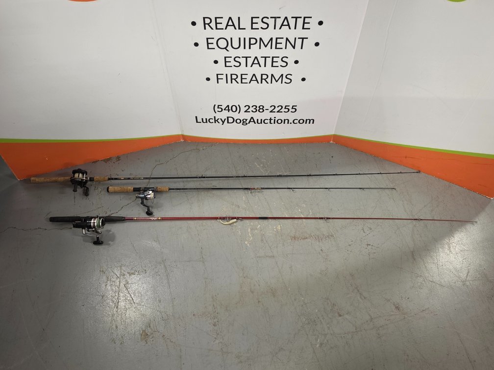 (3) Fishing Rods w/ Reels