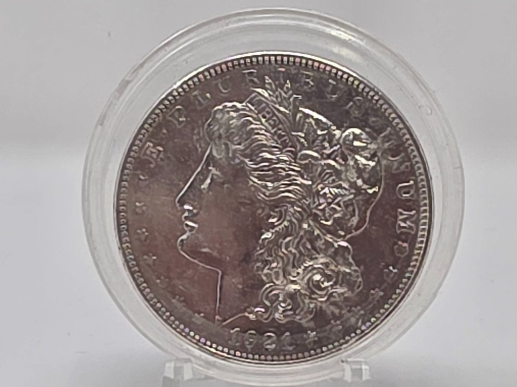1921-D Morgan Silver Dollar w/ Capsule