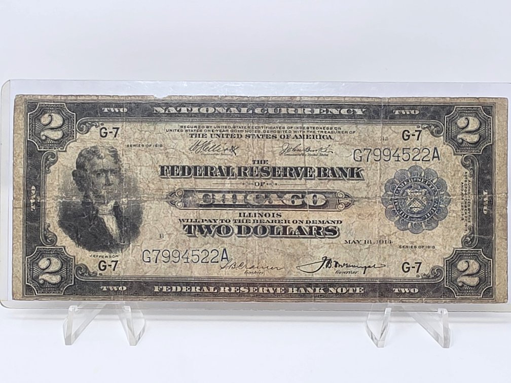 Series 1918 $2 Federal Reserve Bank Note Chicago