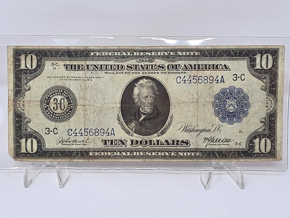 Series 1914 $10 Federal Reserve Note Philadelphia