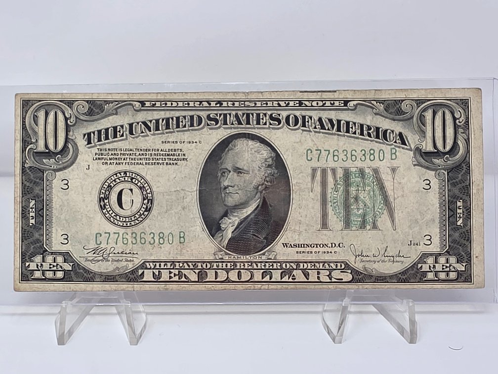 Series 1934 C $10 Federal Reserve Note