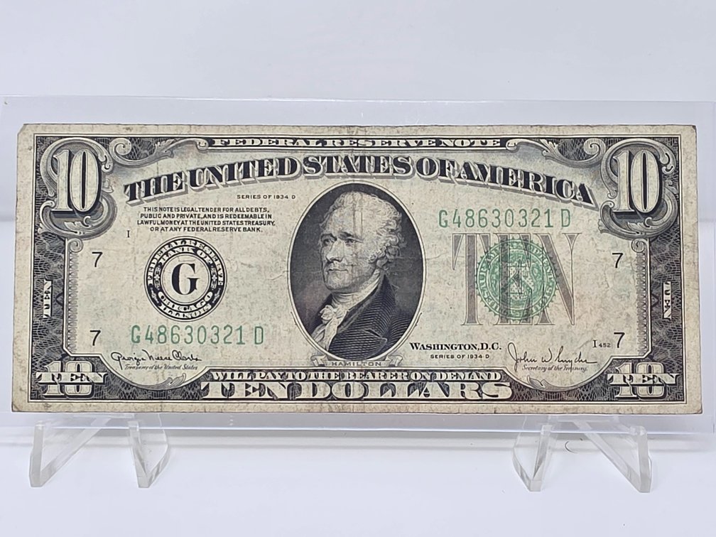 Series 1934 D United States $10 Federal Reserve Note