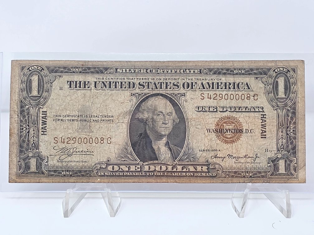 Series 1935 A $1 Hawaii Overprint Silver Certificate