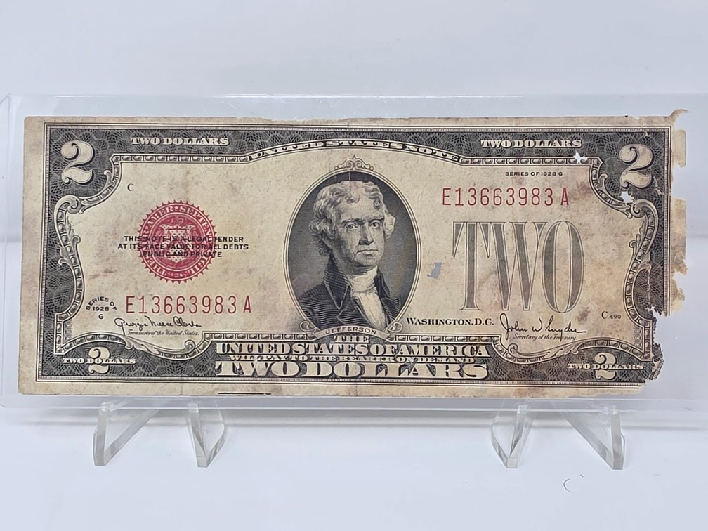 Series 1928 G Two Dollar United States Note