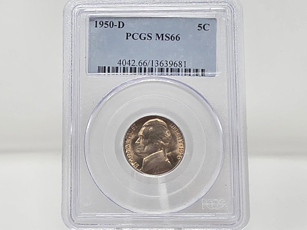 1950-D Jefferson Nickel PCGS MS66