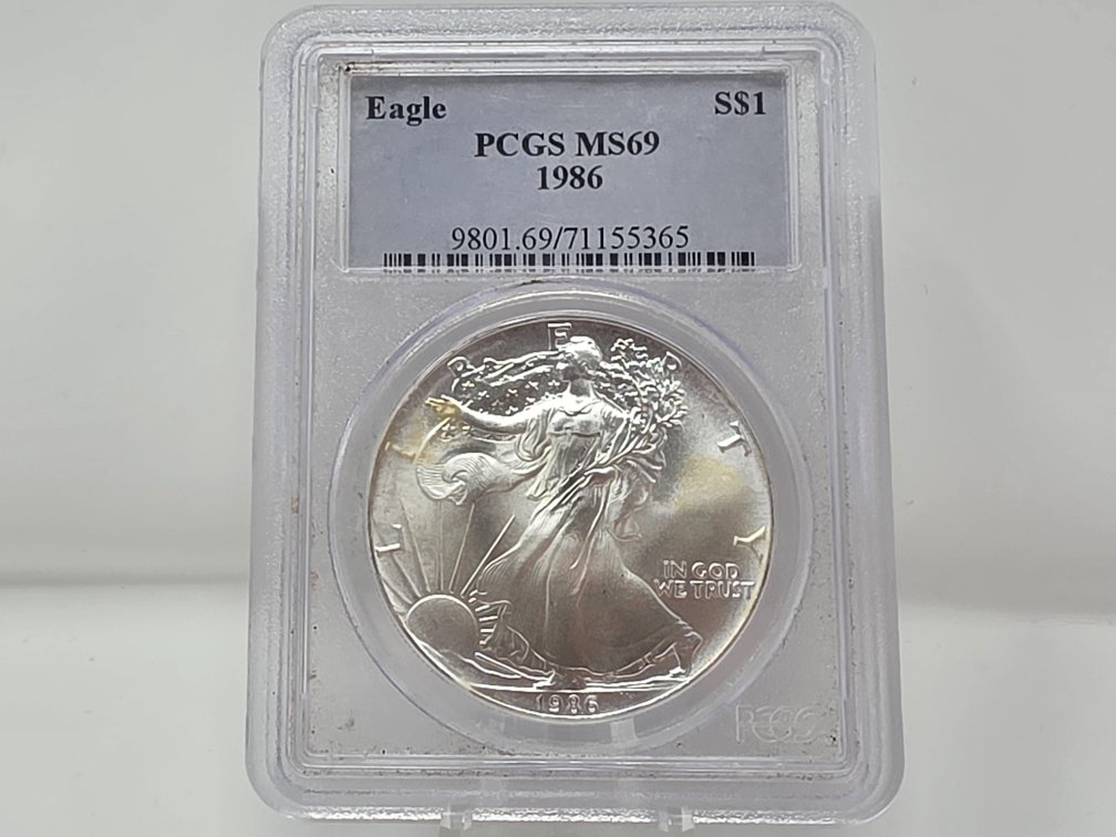 1986 American Silver Eagle PCGS MS69