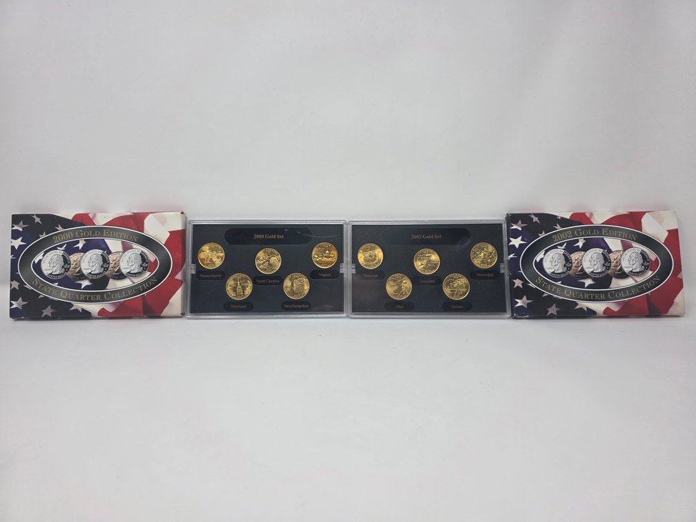 2000 & 2002 Gold Edition State Quarter Collections