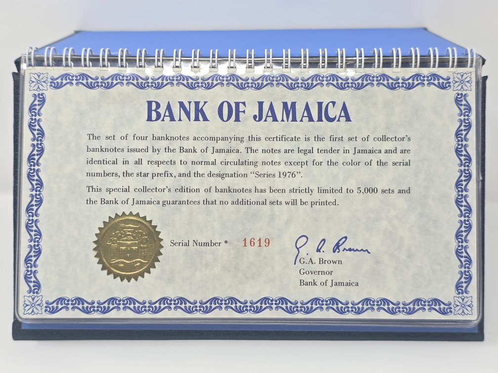 Bank of Jamaica 1976 Collector's Banknote Set