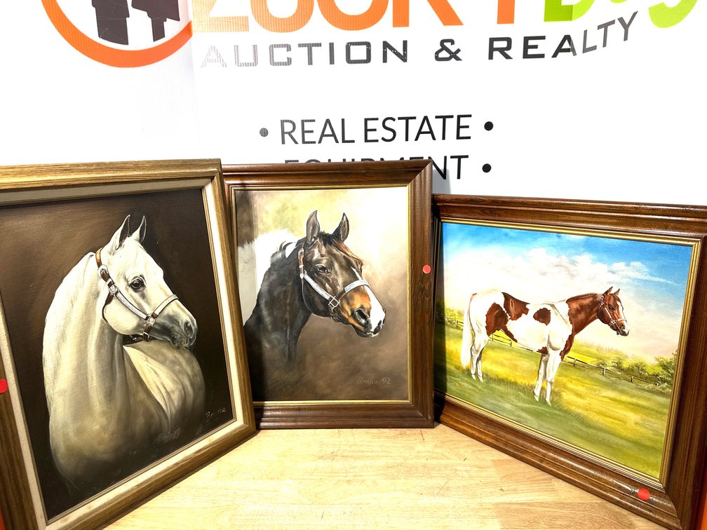 Framed Equine Portrait Paintings