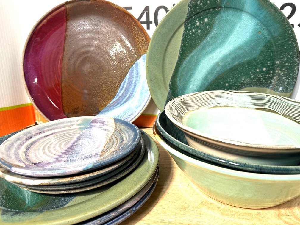 Assorted Glazed Studio Pottery