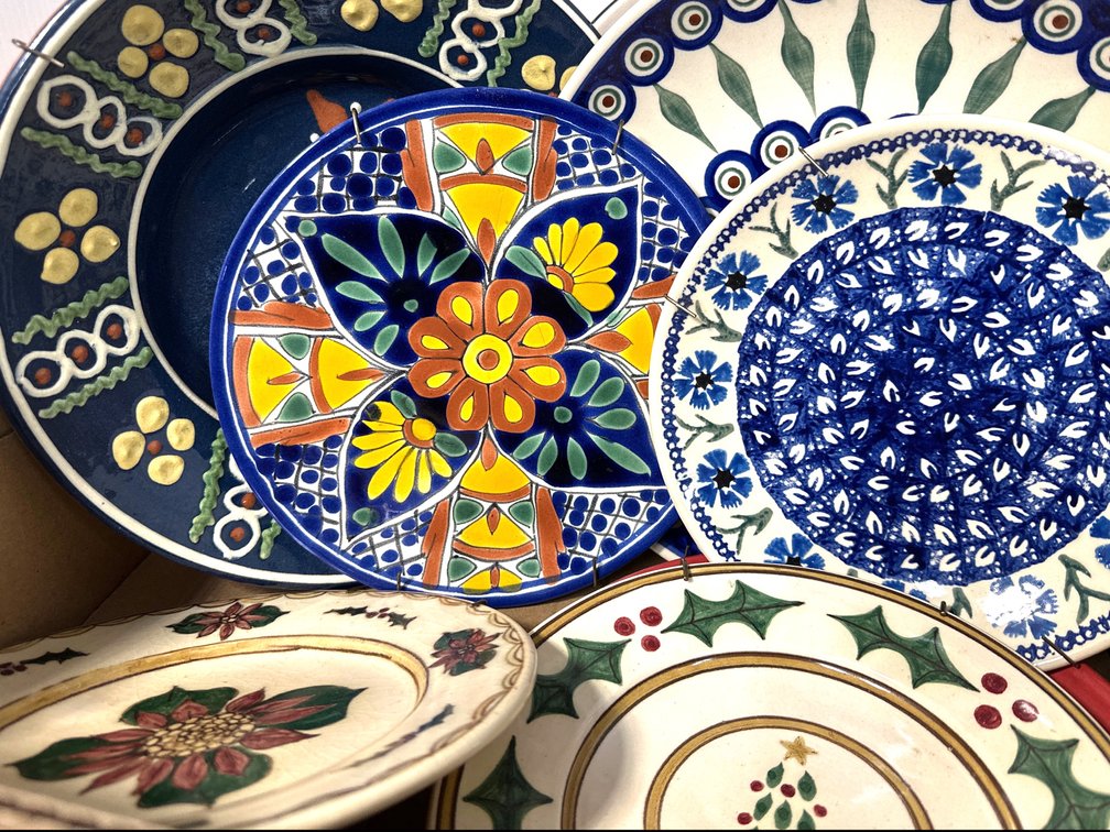 Wiza Polish & Talavera-Style Ceramic Plates