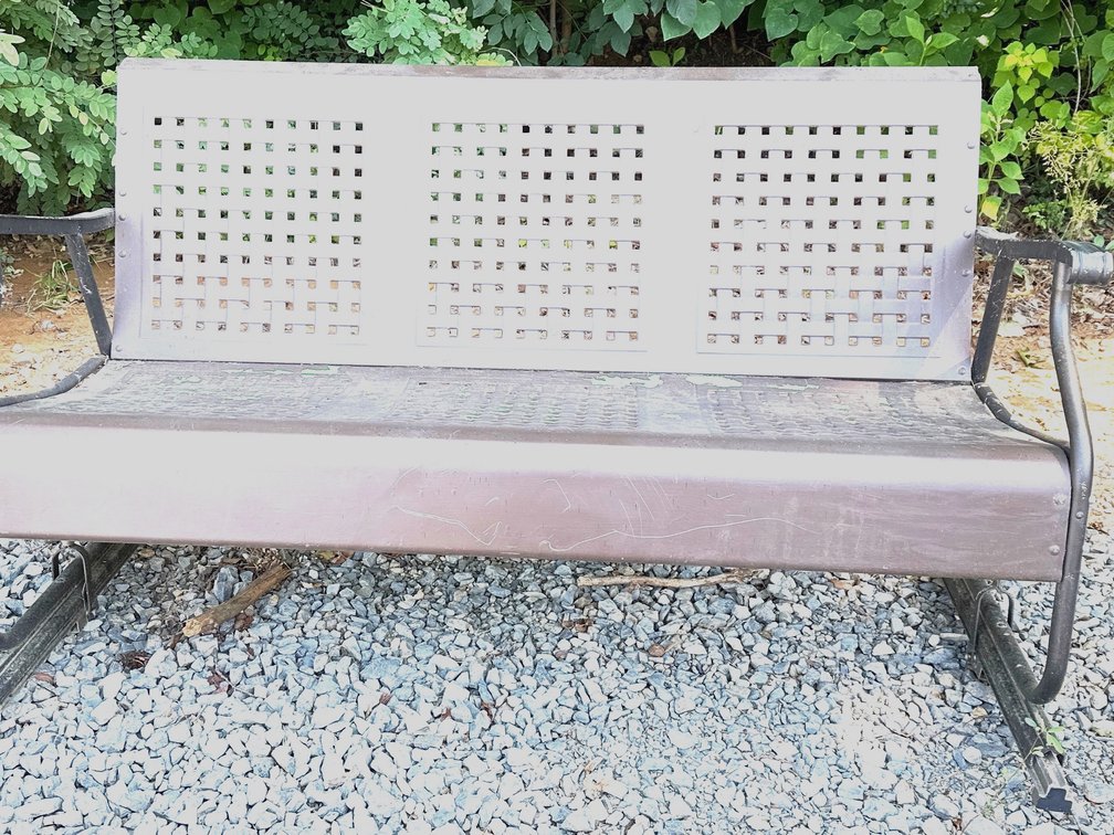 Metal Outdoor Glider Bench - 58” L