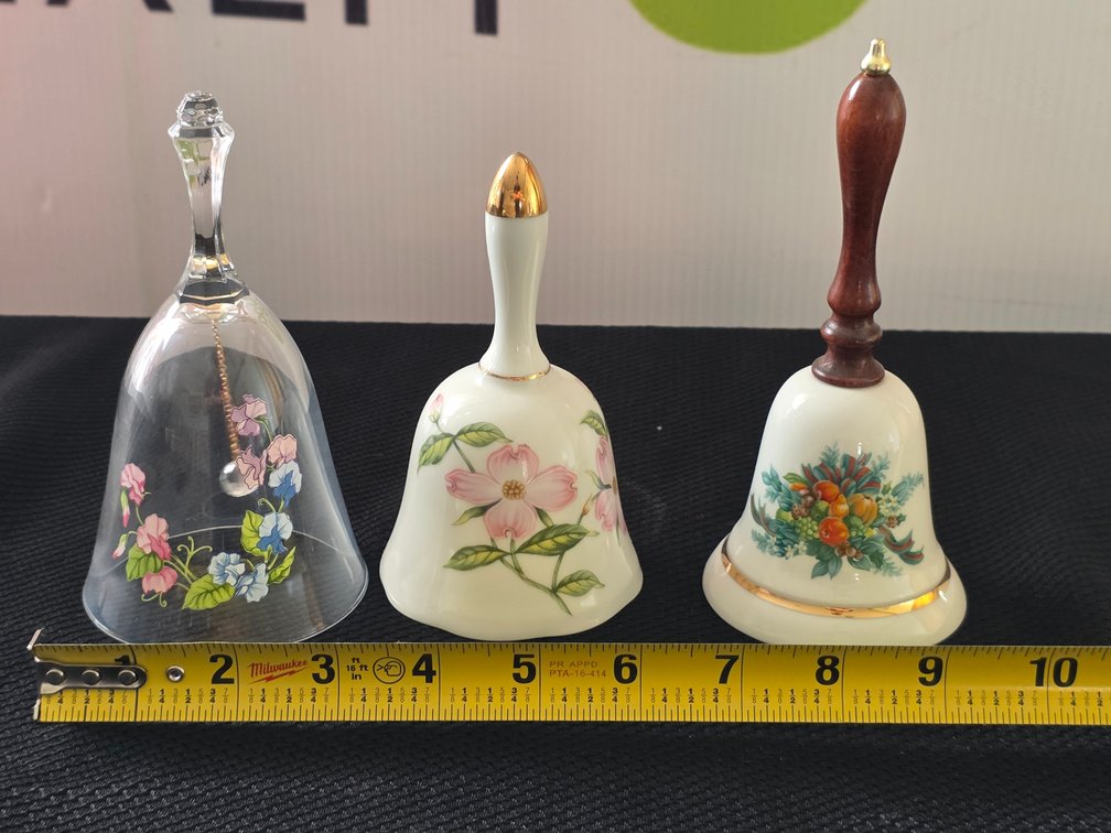 Avon and Lefton Decorative Hand Bells