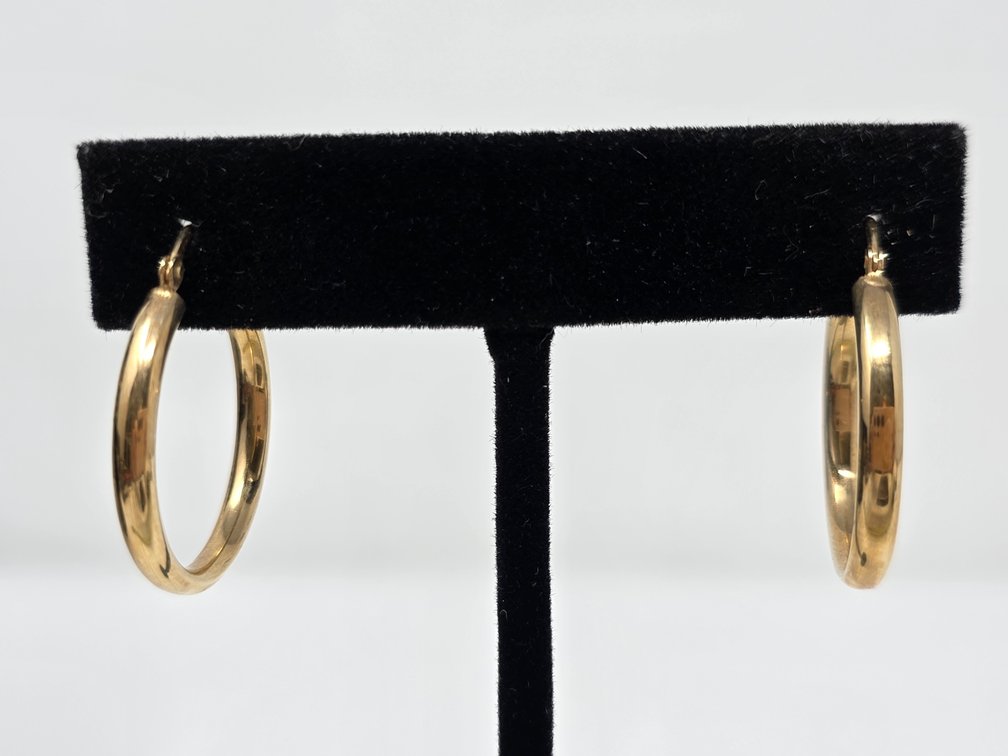 14kt Gold Hoop Earrings - 2.27 Grams