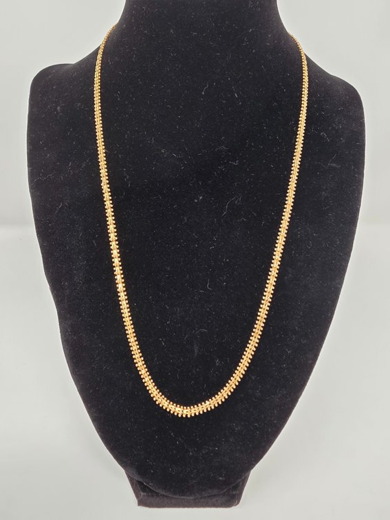 14kt Gold Foxtail Chain Necklace - 12.46 Grams