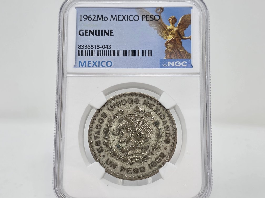 1962 Mexico 1 Peso NGC Certified Genuine