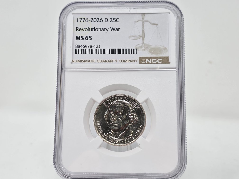 NGC Graded MS 65 1776-2026 D Revolutionary War Quarter
