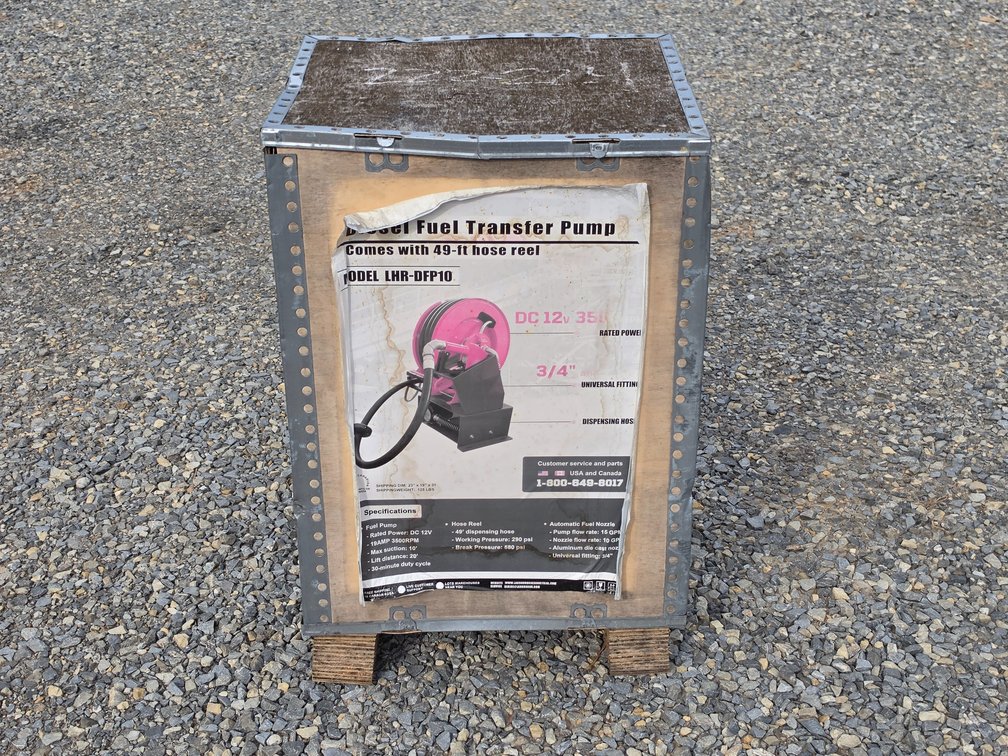 Unused Landhonor Diesel Fuel Transfer Pump w/ 49' Hose Reel