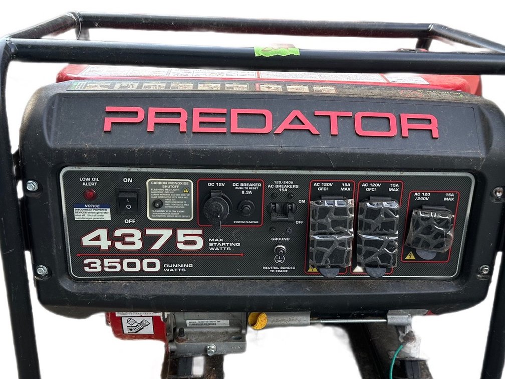 Predator 4375-Watt Portable Generator - Started On Second Pull
