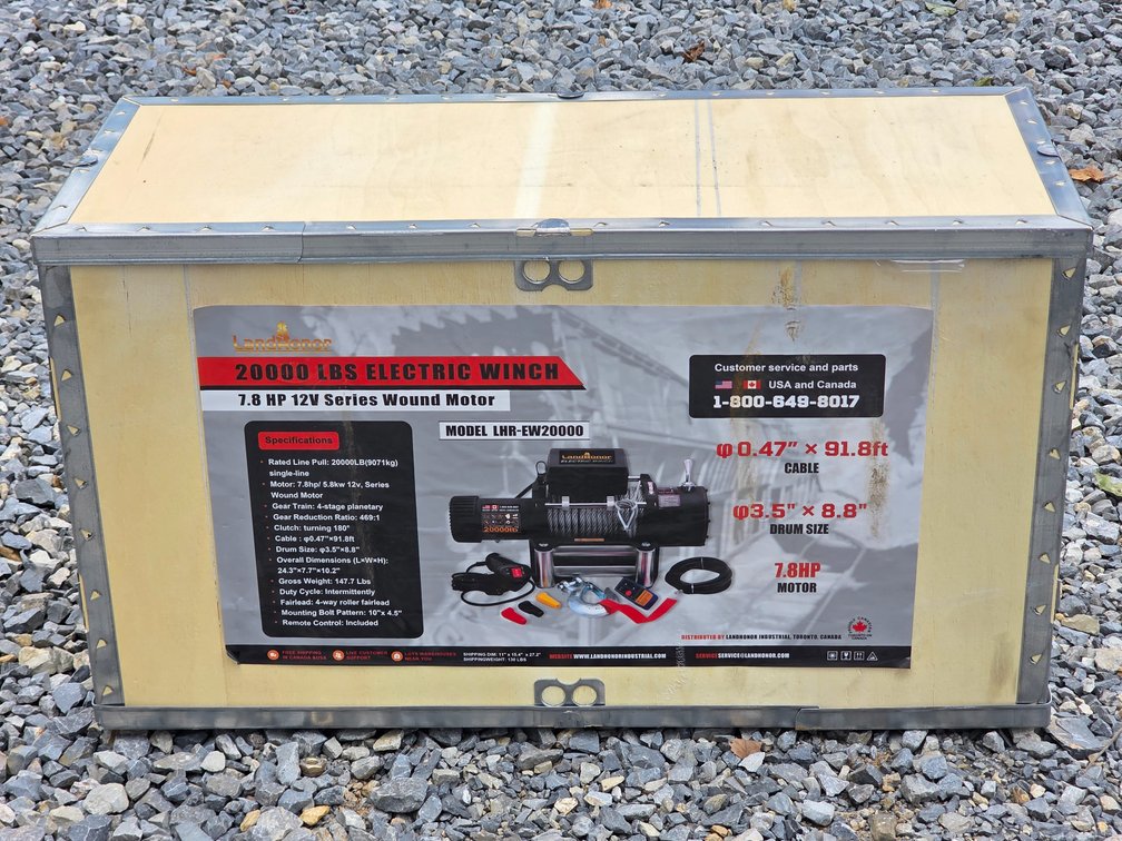 Unused Landhonor 20000lb Electric Winch - Model: LHR-EW20000