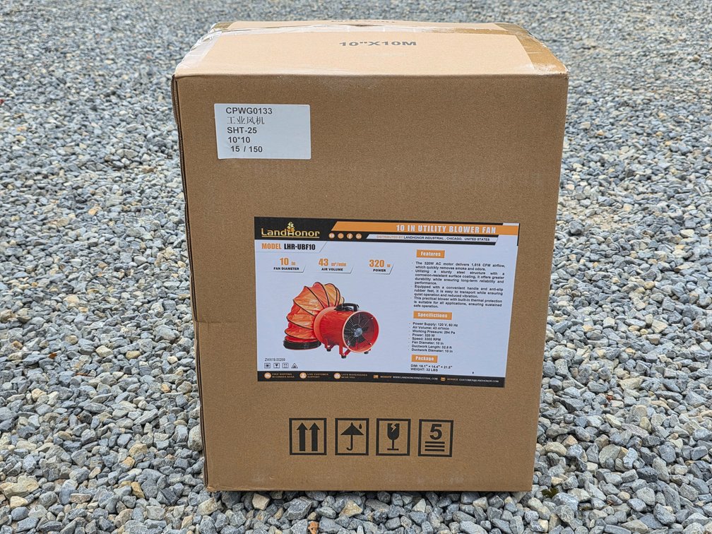Unused Landhonor 10” Utility Blower Fan - Model: LHR-UBF10