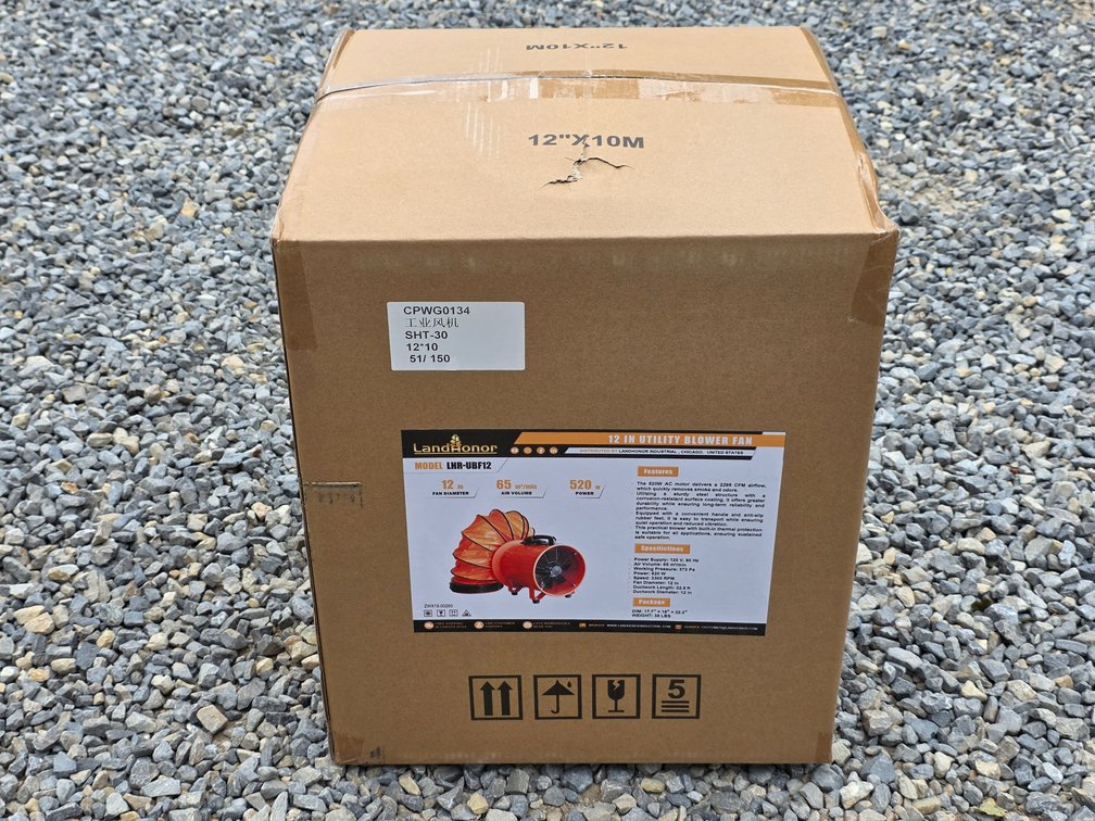 Unused Landhonor 12” Utility Blower Fan - Model: LHR-UBF12