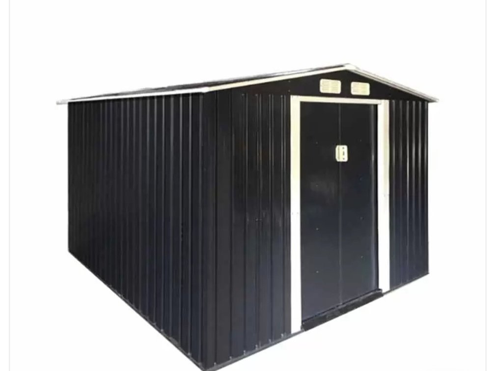 Unused Landhonor 6' x 8' Galvanized Apex Roof Metal Shed - Model: LHR-MS0608