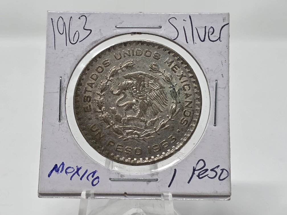 1963 Mexican 1 Peso Coin