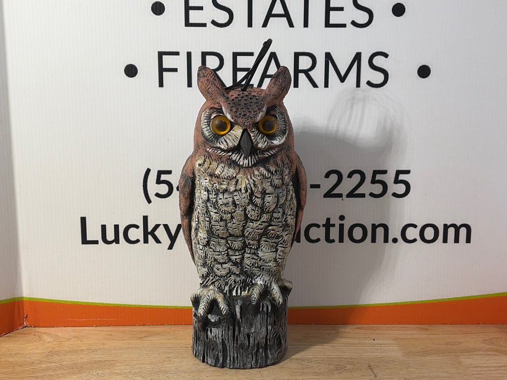 Hanging Plastic Horned Owl Decoy