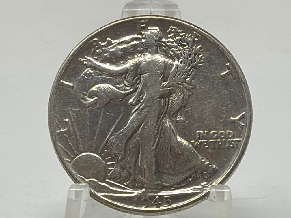 1945 United States Walking Liberty Half Silver Dollar