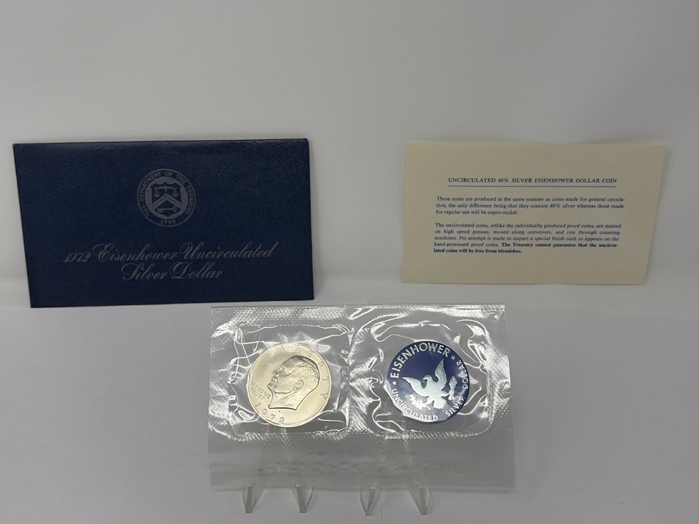 1972-S Eisenhower Uncirculated 40% Silver Dollar Set