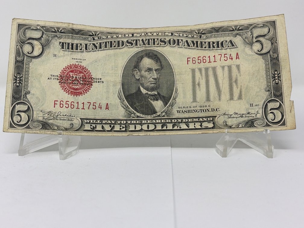 Series 1928 C $5 Red Seal United States Note