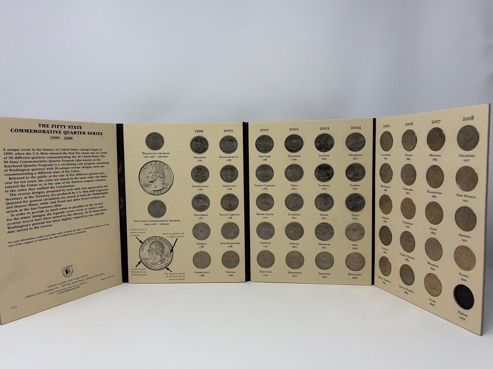 Littleton 1999-2008 50 State Commemorative Quarter Folder