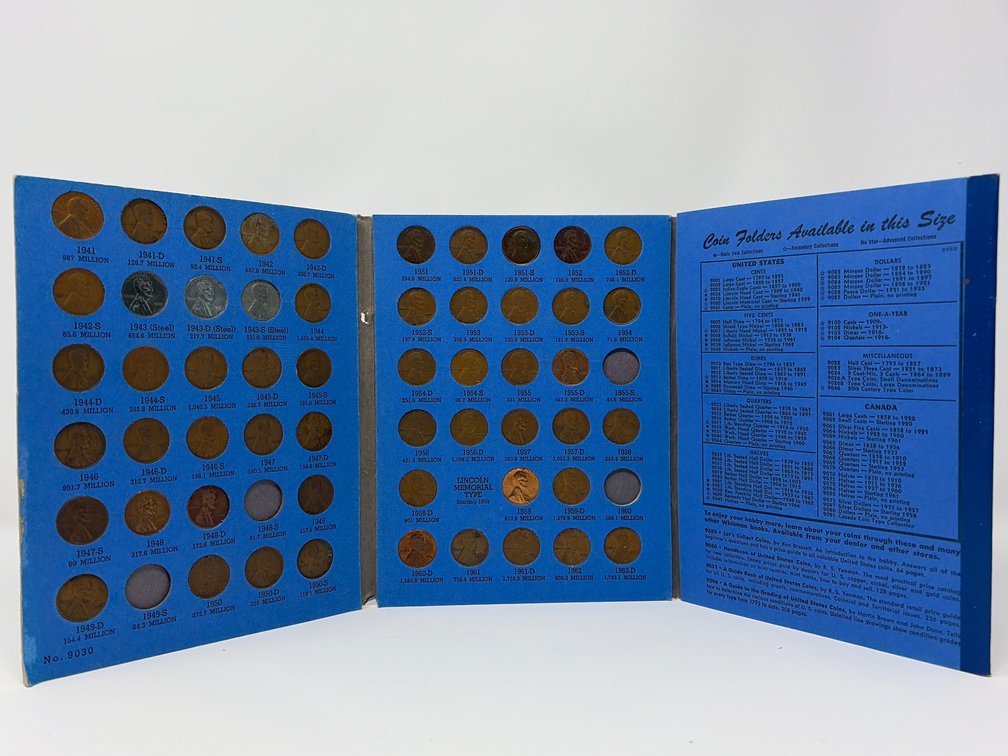 Whitman No. 9030 Lincoln Cent Folder with Coins