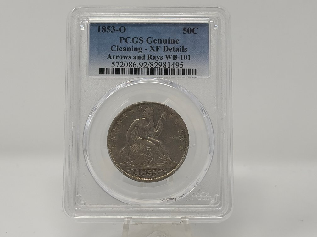 1853-O Seated Liberty Half Dollar