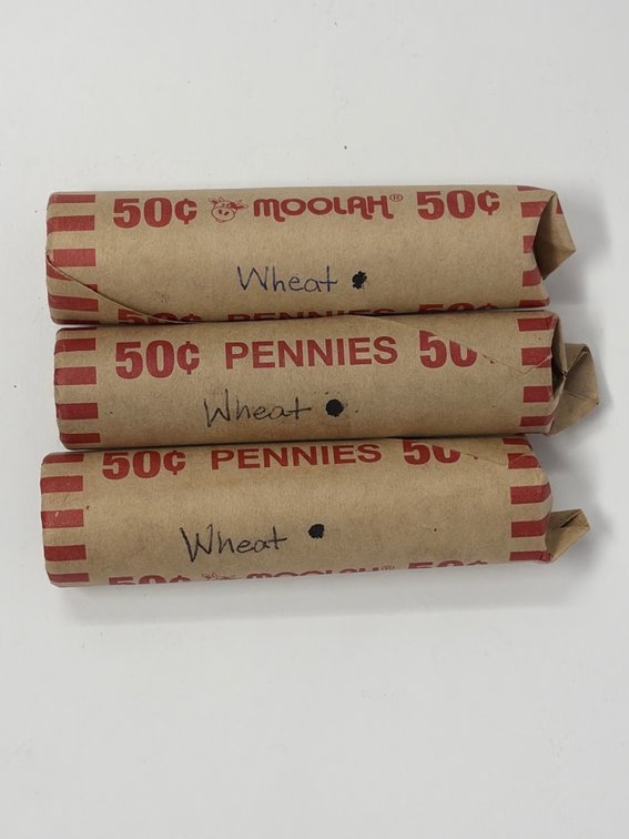 US Lincoln Wheat Cent Coin Rolls