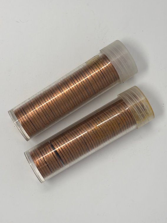 2 Rolls 1972 Uncirculated BU Luncoln Cents