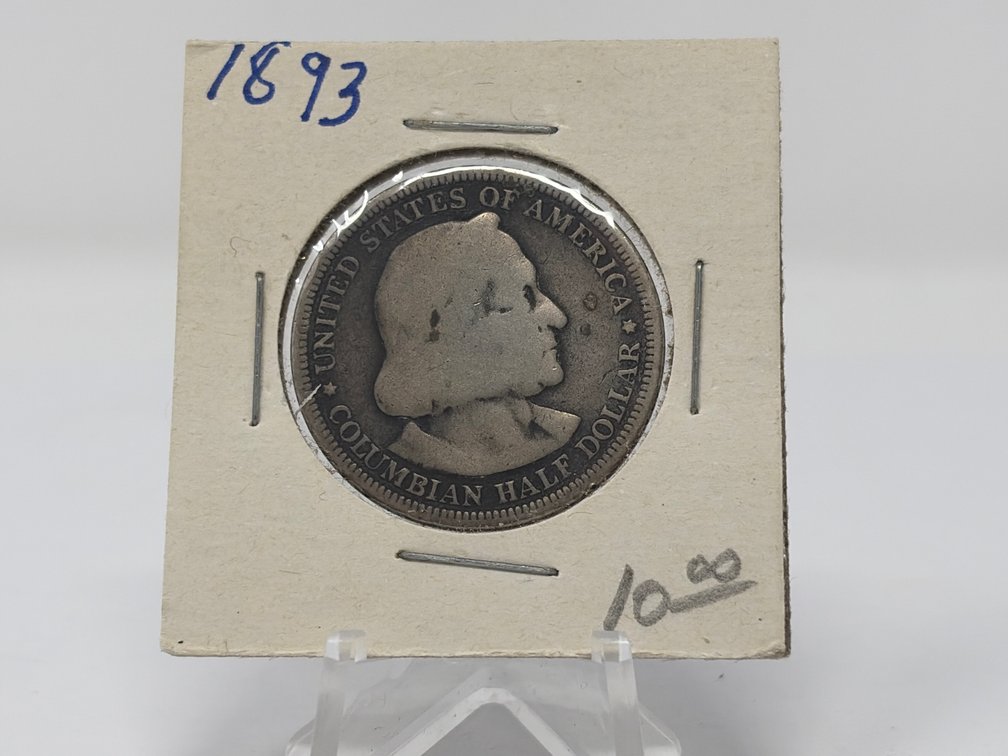 1893 United States Columbian Exposition Half Silver Dollar