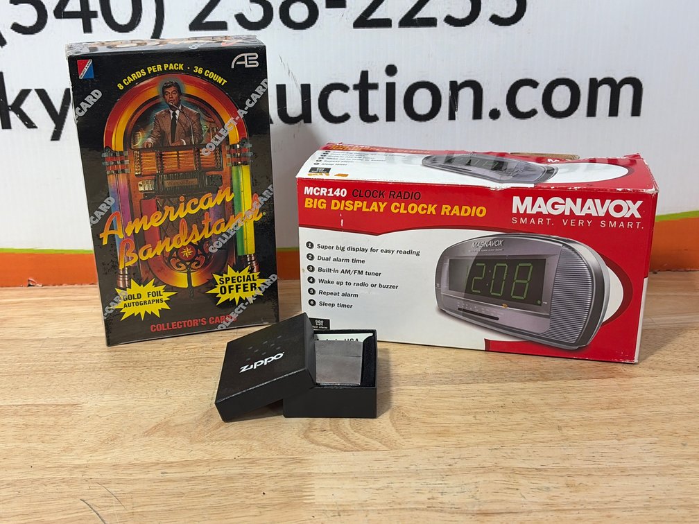 Zippo Lighter, Magnavox Radio & American Bandstand Cards