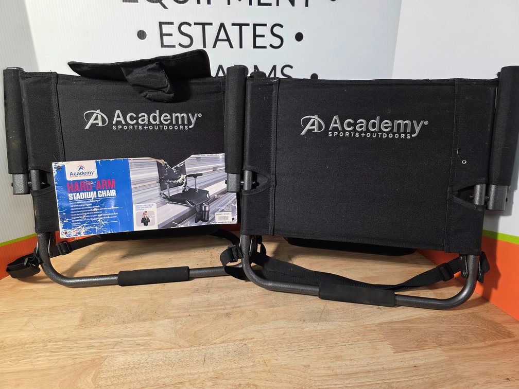 (2) Academy Sports + Outdoors Hard-Arm Stadium Chairs