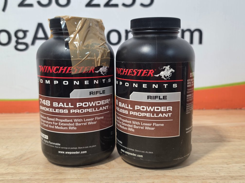 Winchester Components 748 Ball Powder (1) Unused 1Lb Container (1) Container and Contents Weighs 178 Grams