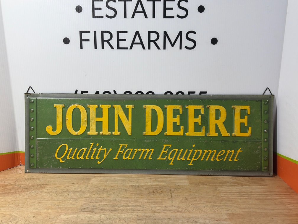 John Deere Metal Sign- 30”x10.5”