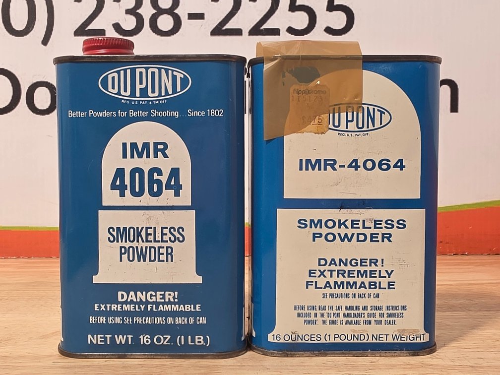 IMR 4046 Smokeless Powder (1) Unused 1Lb Container (1) Container and Contents Weighs 300 Grams